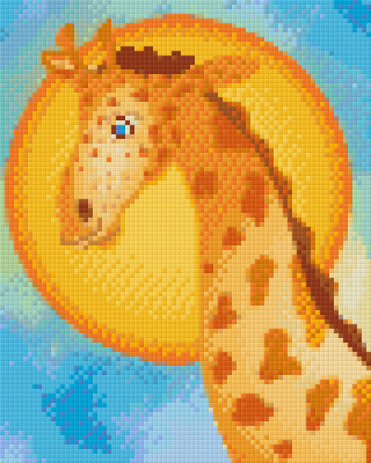 Gea Giraffe Four [4] Baseplate PixelHobby Mini-mosaic Art Kit